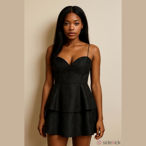 Monique Lhuillier Tiered Floral Mini Dress EUC